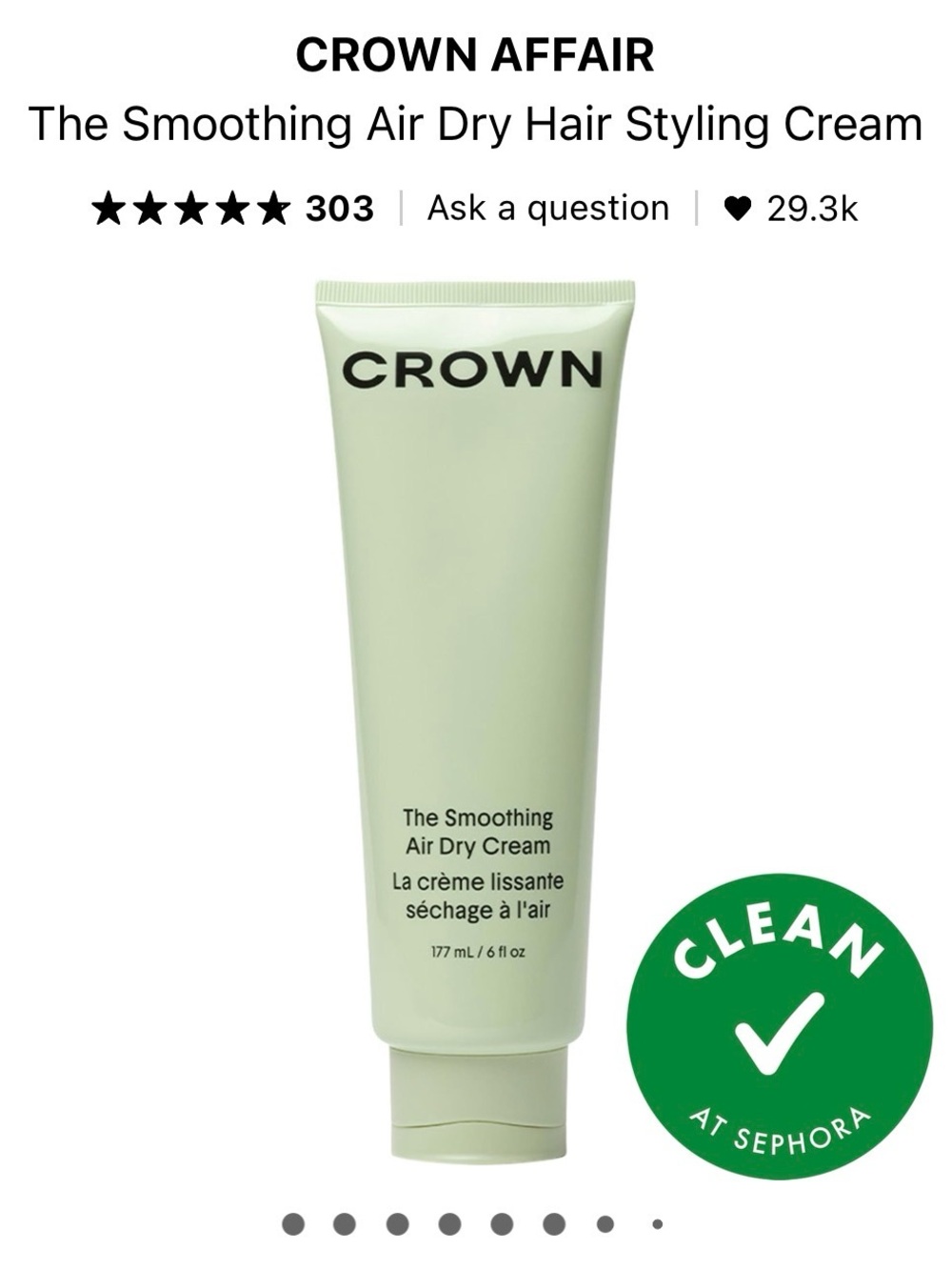 Crown Smooth Air Dry Styling Cream — Pale Sage